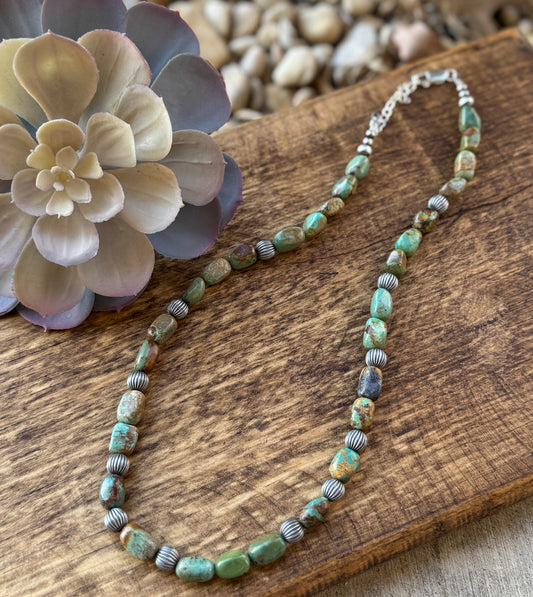 {Horizon} Kingman & Silver Necklace