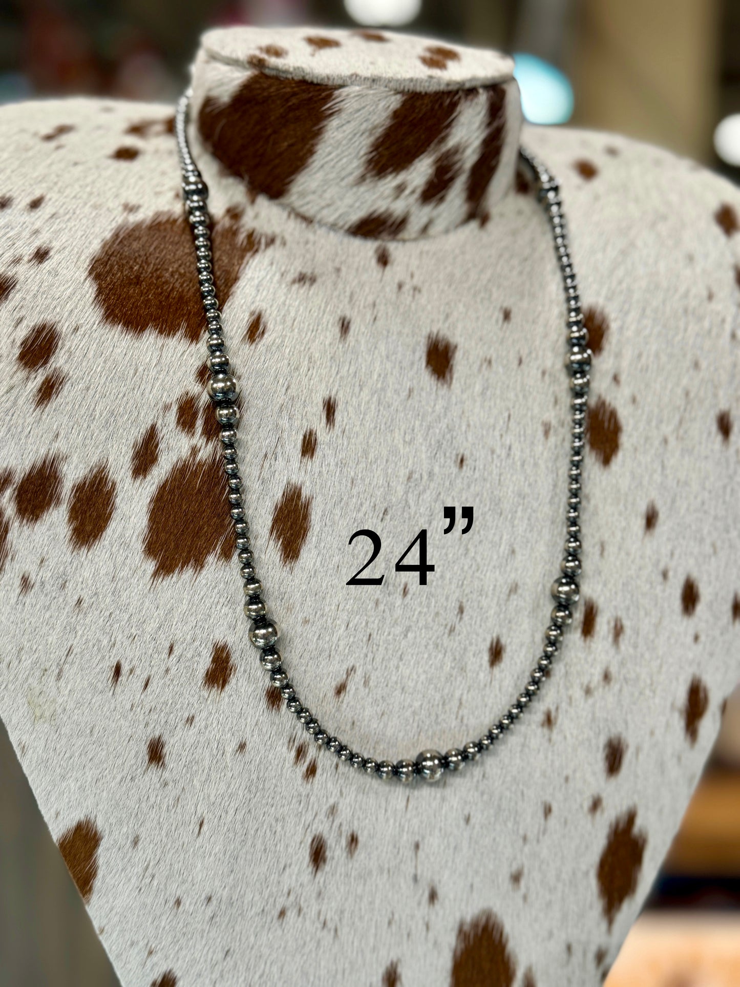 {Gypsy} Larger Graduated Sterling Silver Necklace