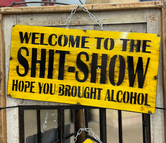 Welcome To The Show Metal Sign