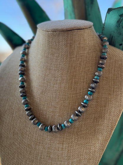 {Santa Fe} Pearl & Turquoise Necklace