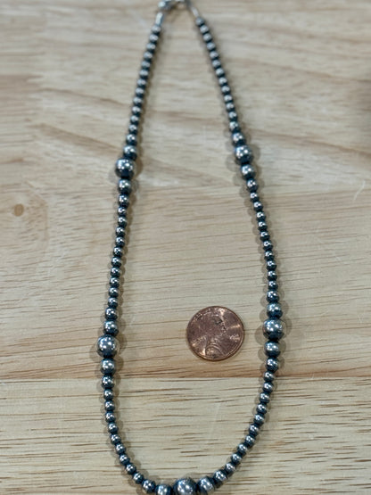 {Gypsy} Larger Graduated Sterling Silver Necklace