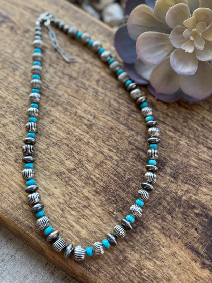 {Santa Fe} Pearl & Turquoise Necklace