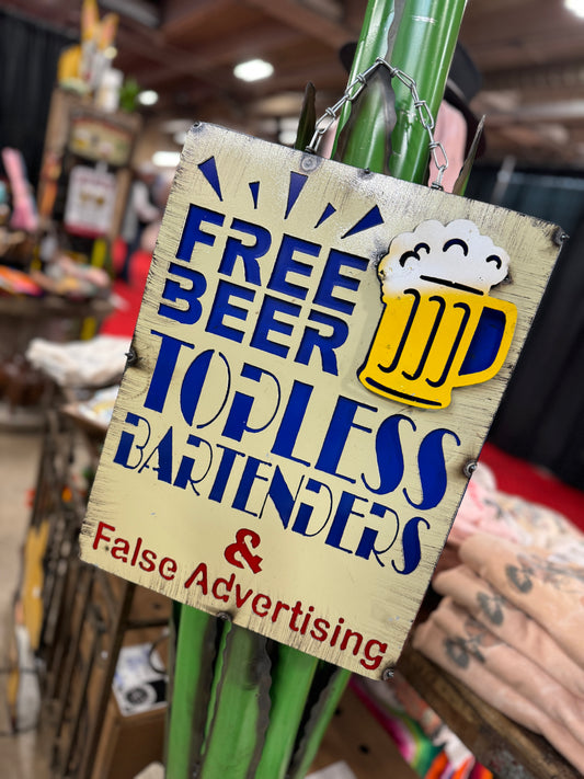 Free Beer Metal Sign