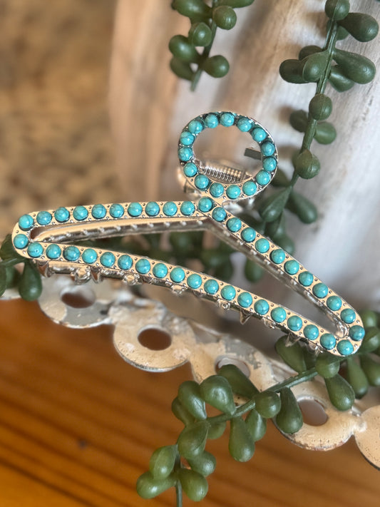 Turquoise Stone Hair Clip