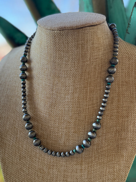 {Dallas} Pearl & Turquoise Necklace