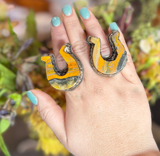 Bumblebee Horseshoe Rings