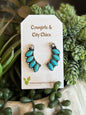 Drop Turquoise Stud Earrings