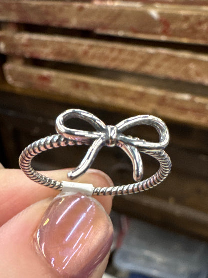 {Boujee Cowgirl} Silver Bow Ring