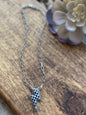 Checker Bolt Necklace