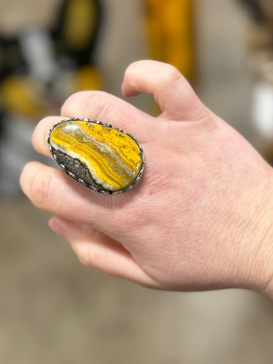 BumbleBee Jasper Ring